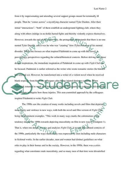 Fight Clubs Cultural Context