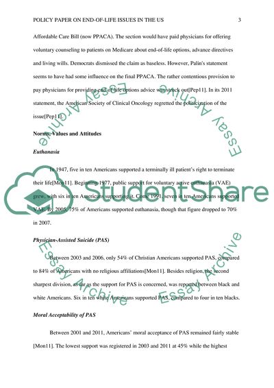 Policy Paper on End-of-Life Issues in the United States