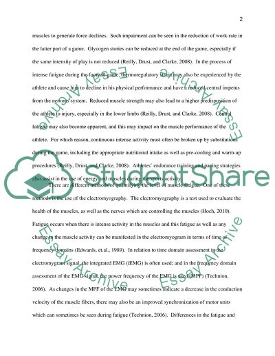 Impact of Muscle Fatique to Sport Performance