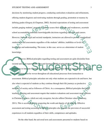 The Controversial Issue of Student Testing and Assestment