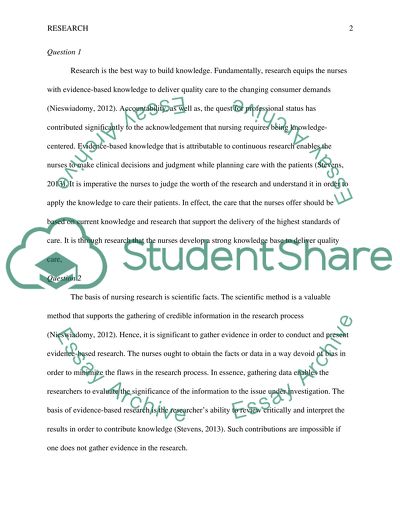 The Impacts of Evidence-Based Practice in Nursing