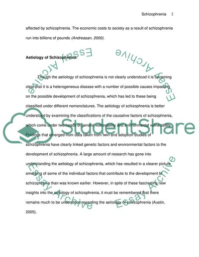 The Etiology of Schizophrenia