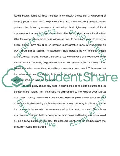 The current macroeconomic situation