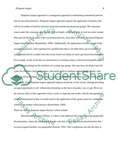 An objective analysis of disparate impact & its effects on age & gender discrimination