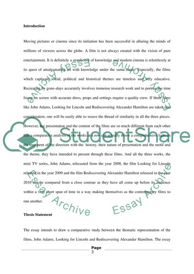 Thematic Aspects of Individual Films