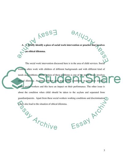 BA Social work - Values and ethics