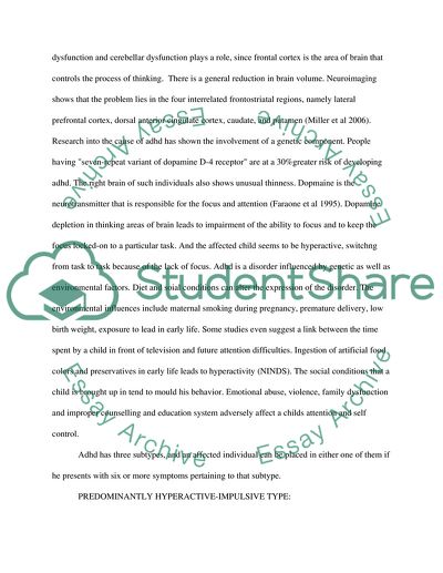 Attention Deficit Hyperactivity Disorder