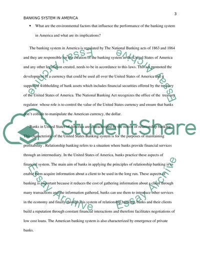 Banking System in America