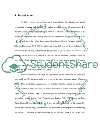 Connection of Crime and Drug Use