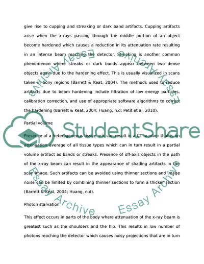 Computed Tomography, Patient-Based Artifacts