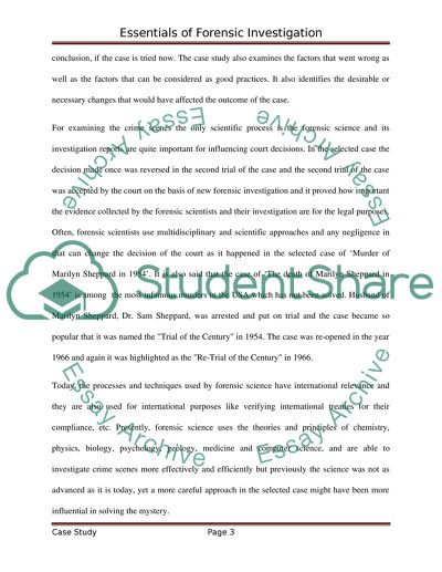 Essential of forensic investigation