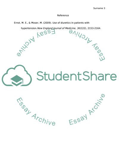 Use of Diuretics in Patients with Hypertension