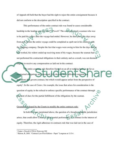 The Ruleof the Entire Contract Analysis