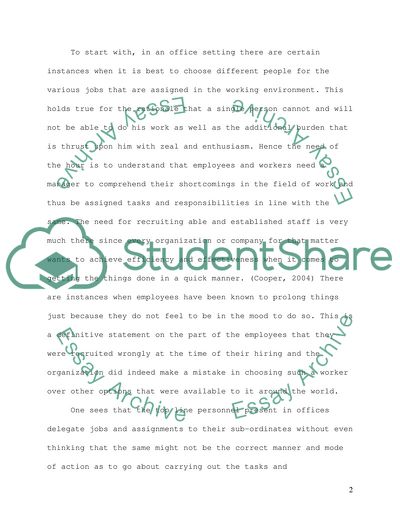The Implications of an Increasingly Diverse Workforce on Human Resources Management Practice