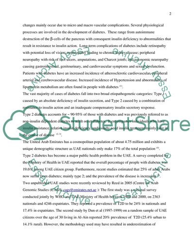 Diabetes in the UAE Population