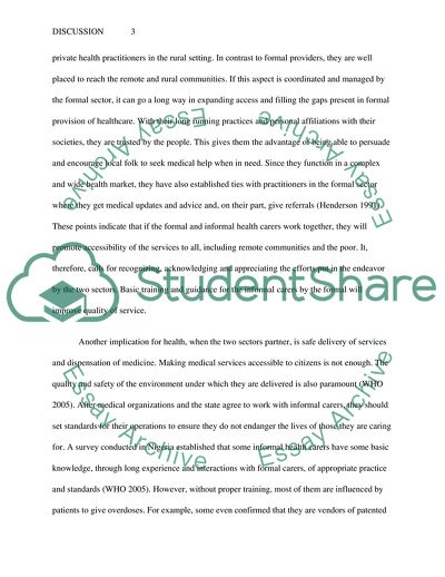 Formal Carers in Health and Screening Programs