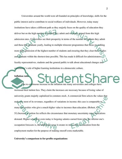 University as Business