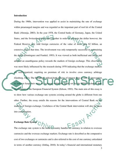 Impact of Central Bank Intervention on Volatility of Foreign Exchange Rate