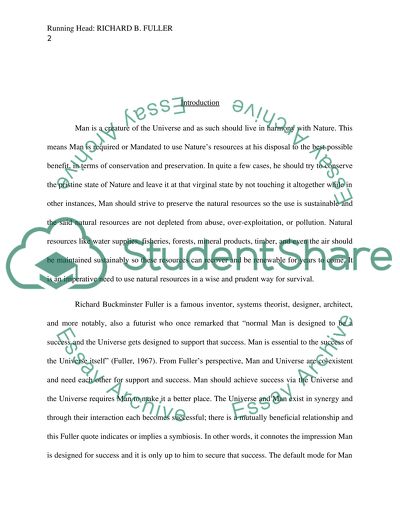 Man Is a Creature of the Universe