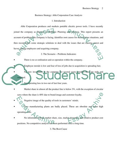Business Strategy: Able Corporation Case Analysis