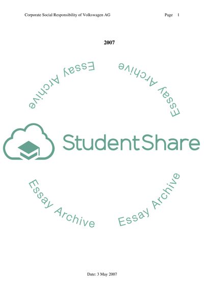 The Main Market of Volkswagen Group