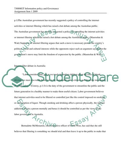 The Proposed Internet Filtering Laws by the Australian Government
