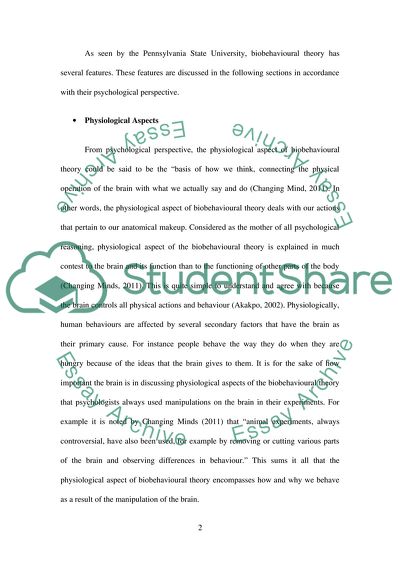 The Philosophy of Biobehavioural Theory