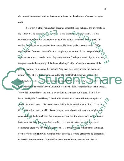 The Healing Power of Nature in Mary Shelleys Frankenstein