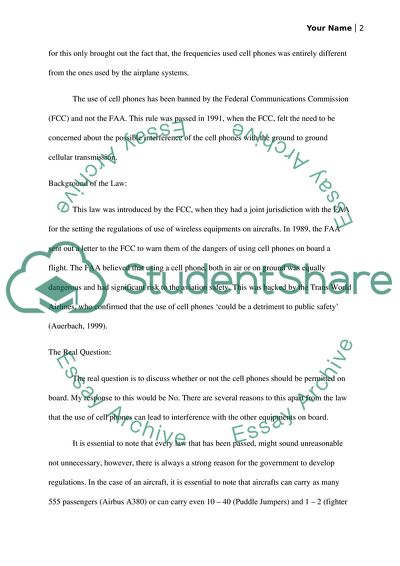 Should cell phones be allowed on airplanes