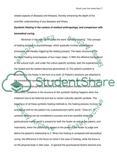 Distinction between Heath and Illness in Context with the Medical Anthropology