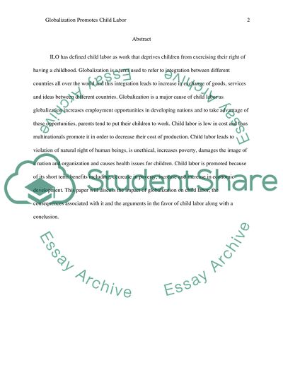 Child Labour Result of Globalization