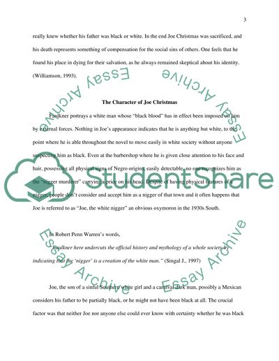 William Faulkner correlated with his Light in August