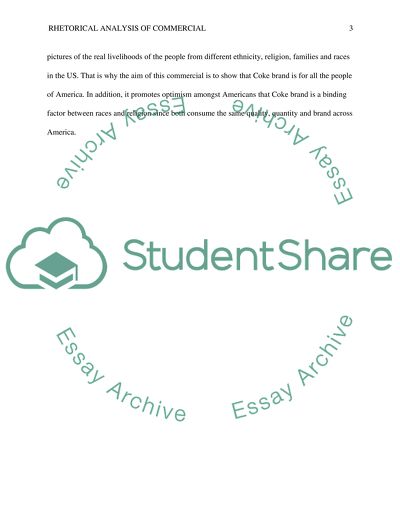 Rhetorical Analysis of Commercial