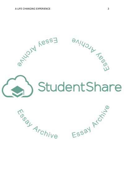 A Life-Changing Experience