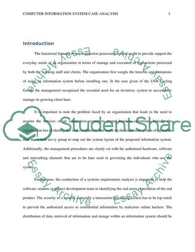 Computer Information System Case Analysis