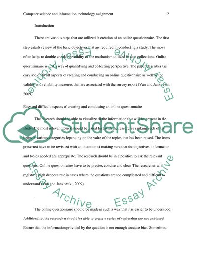 Creating and Conducting an Online Questionnaire