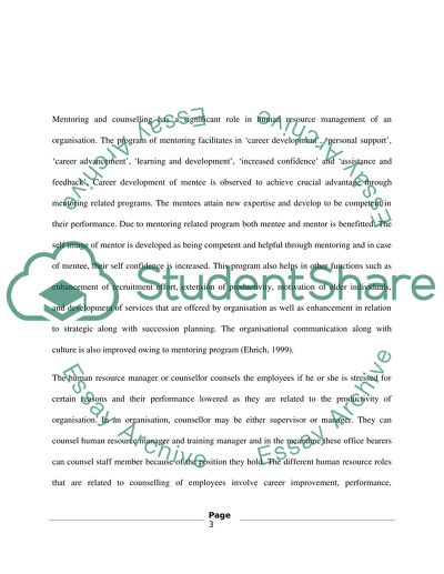 Explaining the Importance of Mentoring and Counselling Techniques