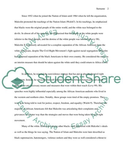 Malcolm X and the United States Civil Right Movement