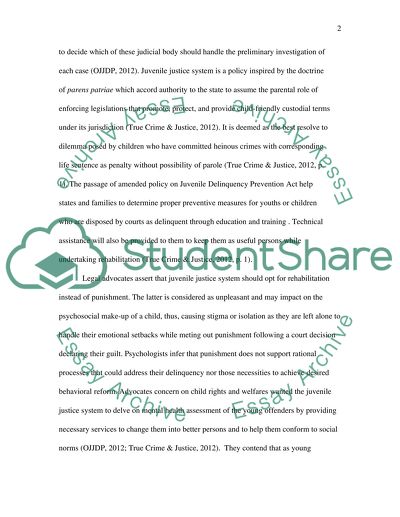 The Juvenile Justice System Should Focus on Rehabilitation