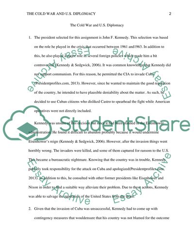 The Cold War and U.S. Diplomacy