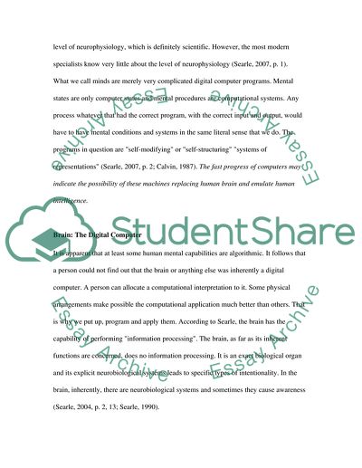 Development of Computers in Simulating the Human Brain
