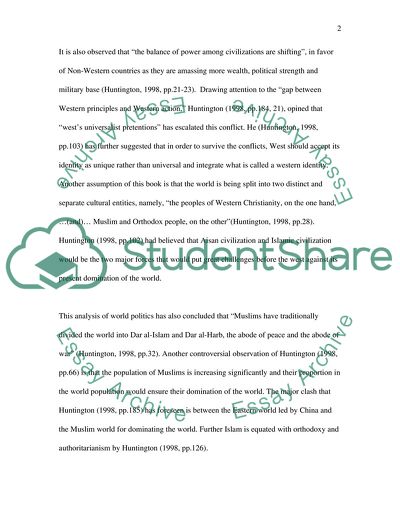 The Clash of Civilizations