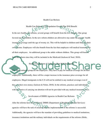 Reforming Healthcare Sector