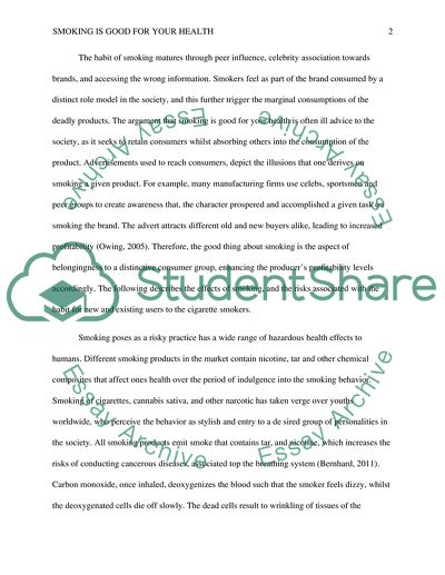 Smoking Cigarettes is Good for Your Health