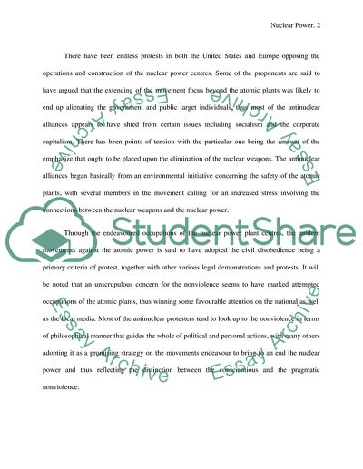 Against nuclear power