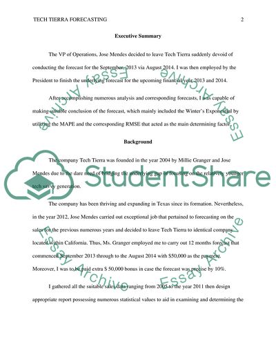 Tech Tierra Forecasting