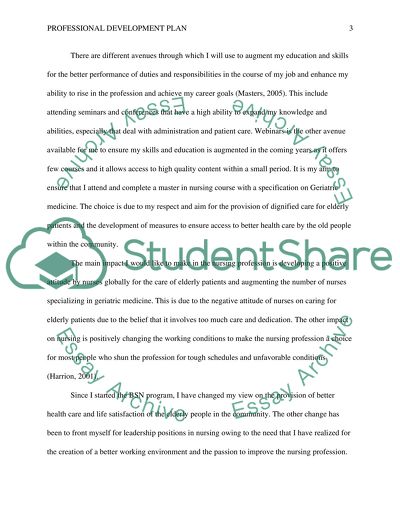 Professional Development Plan Issues