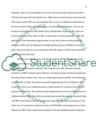 H.I.V in the Homeless in San Francisco, CA