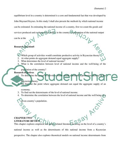 Determinants of the National Income of Countries from a Keynesian Perspective