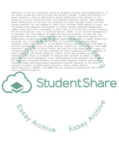 Logistics: ALBA Company